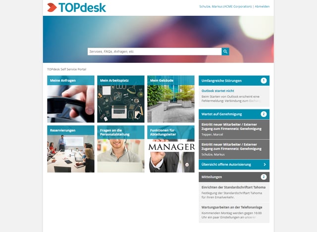 TOPdesk Self Service Portal