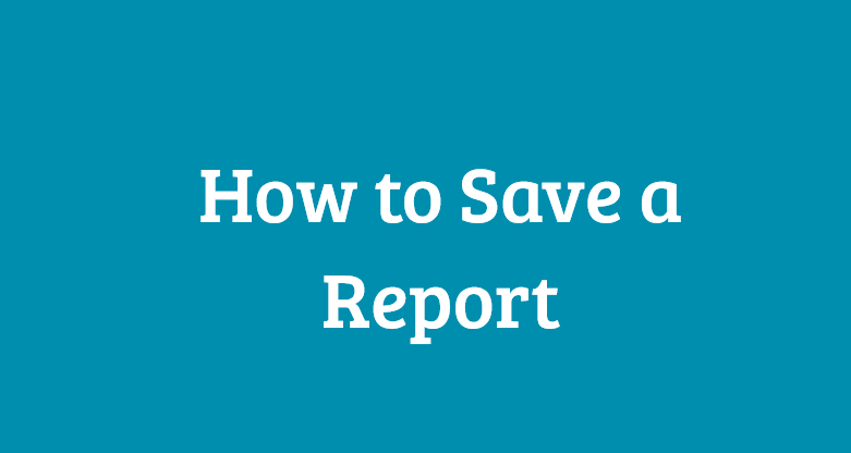 save a report