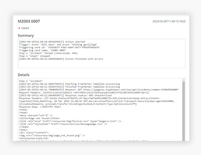 Screenshot - Keep track of your Action Sequences with execution logs