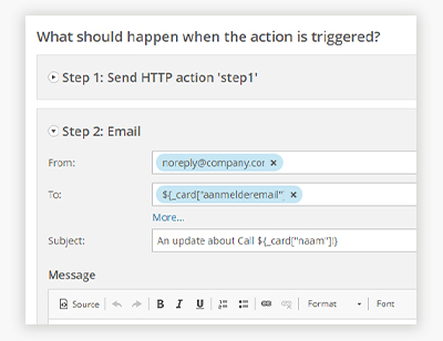 Screenshot - Stay in touch with automated emails
